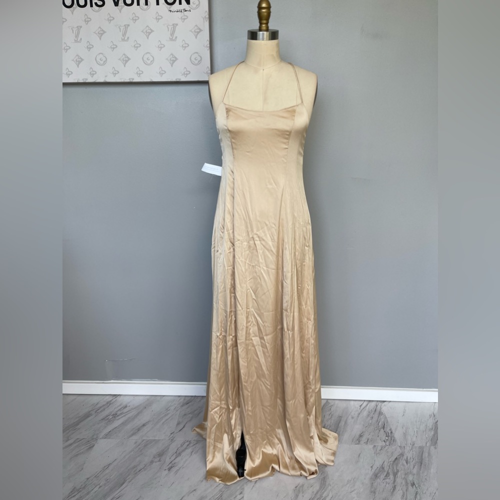 Fame and Partners Slip Dress With String Details